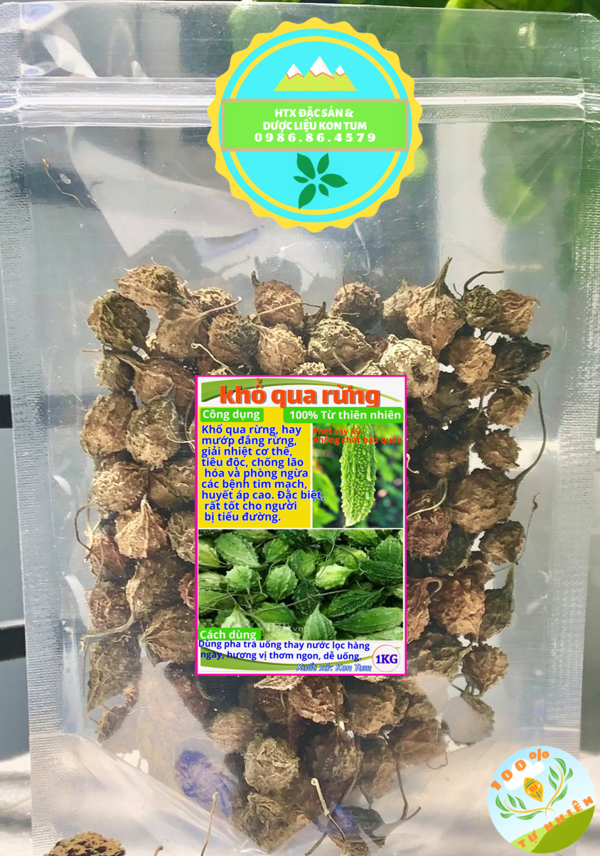 200g Khổ qua rừng sấy khô nguyên trái hút chân không 100% nguyên chất