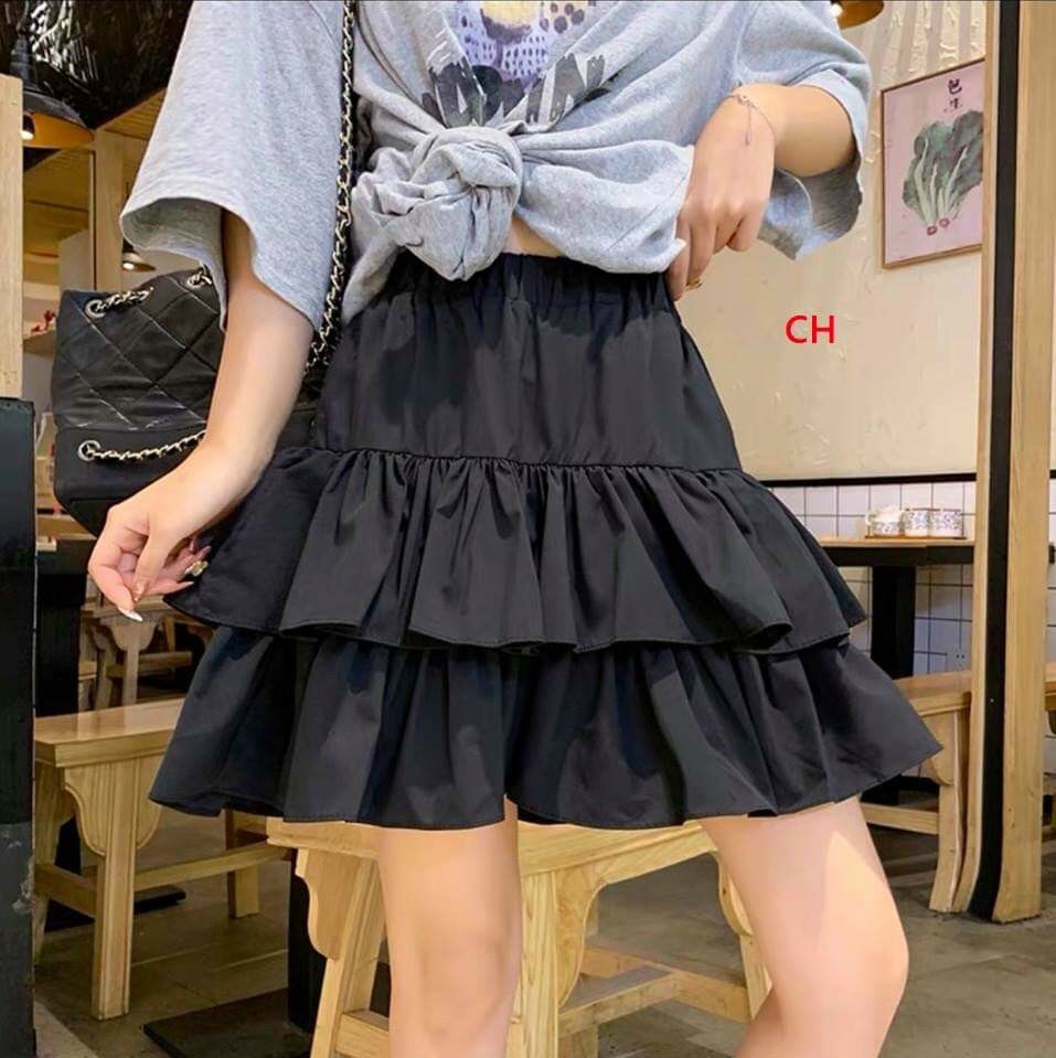 Chân váy xếp ly 2 tầng dáng ngắn chất đẹp sang chảnh