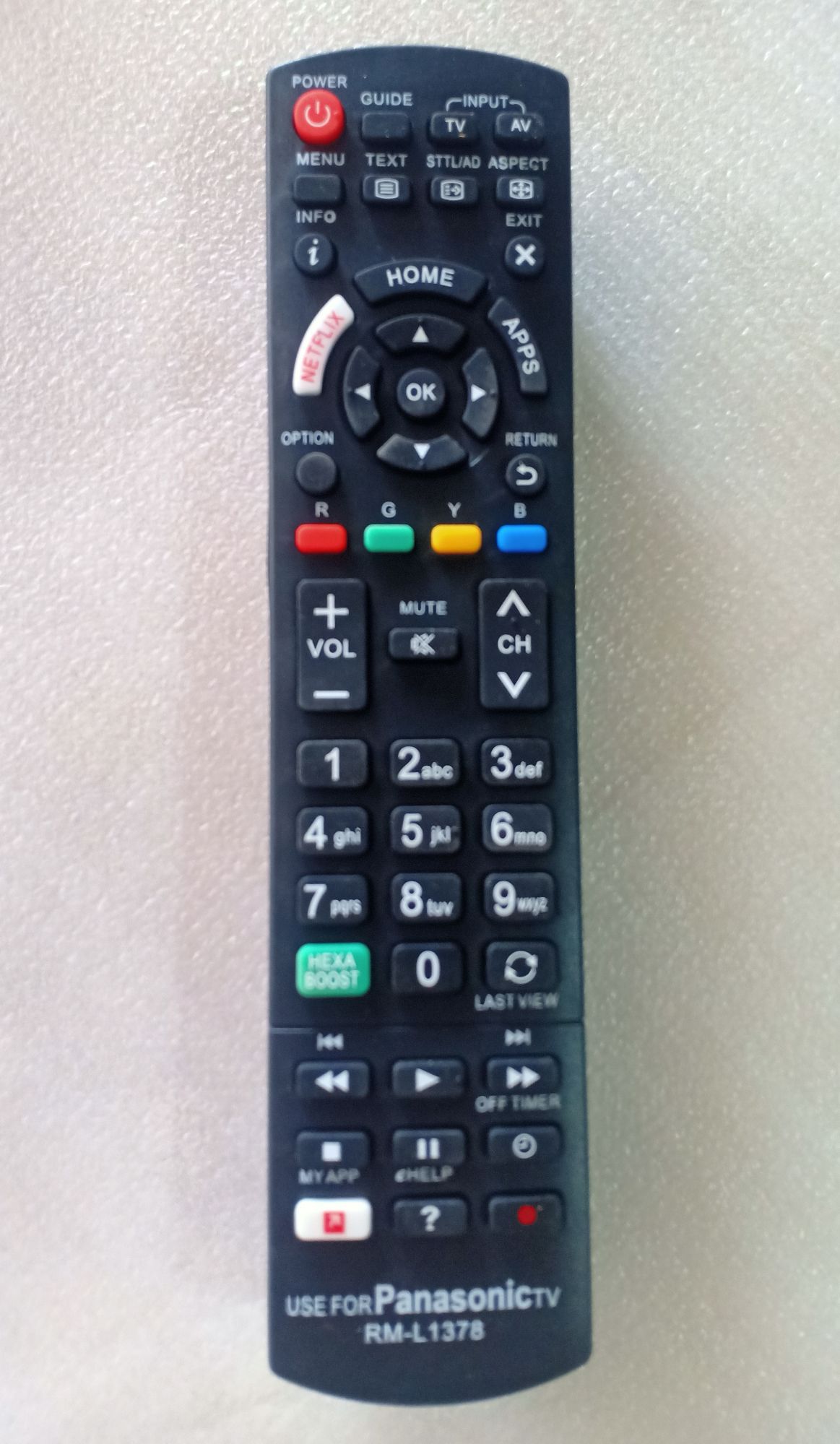 Remote tivi panasonic