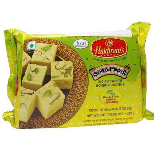 HALDIRAM'S SOAN PAPDI 250GR     Bánh ngọt tráng miệng Ấn Độ vị  HALDIRAMS Soan Papdi  gói 250gr