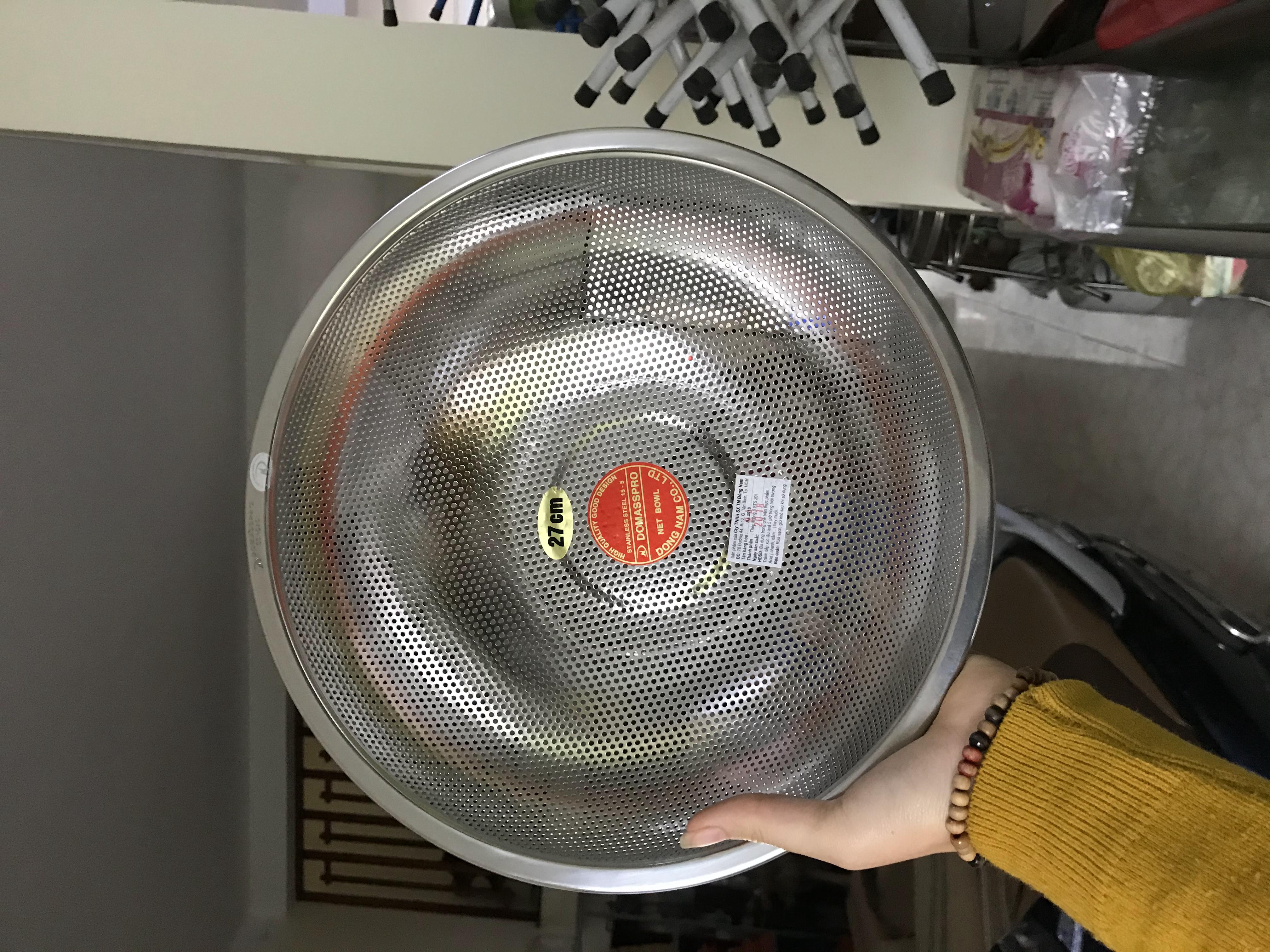 Rổ inox 304 thanh tuyền size 32cm-36cm-42cm