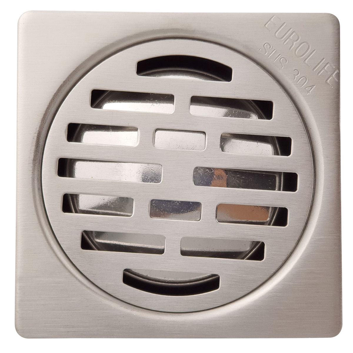 Hố ga thoát sàn Inox SUS 304 10X10cm Eurolife EL-HG11-304 (Trắng bạc)