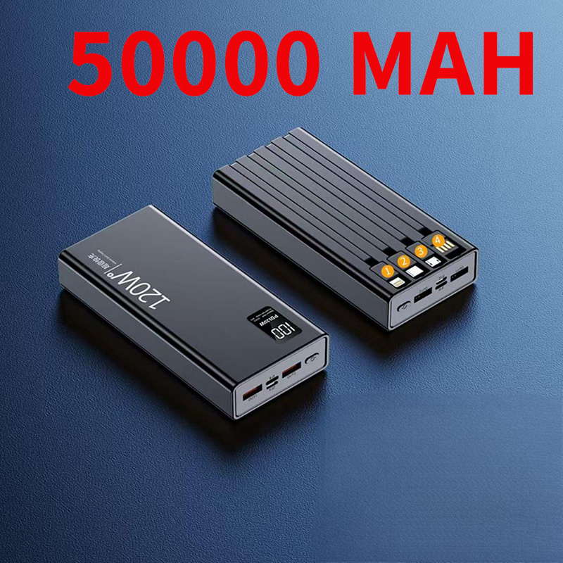 100% Genuine Backup Battery 100000Mah, Fast Charging, Comes with 4 Cables, Portable Backup Battery 100000Mah - 6