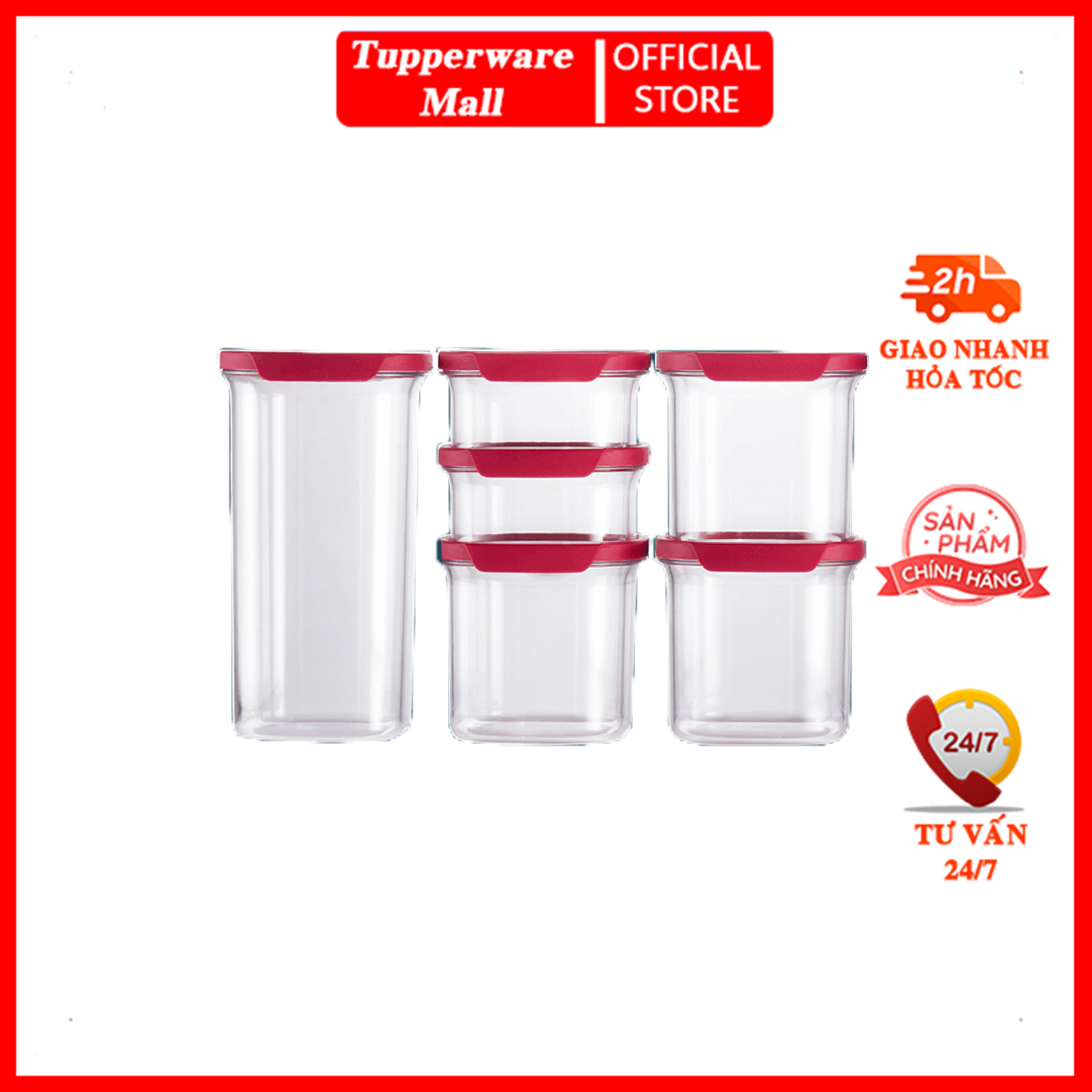 Bộ hộp bảo quản thực phẩm Tupperware Ultra Clear
