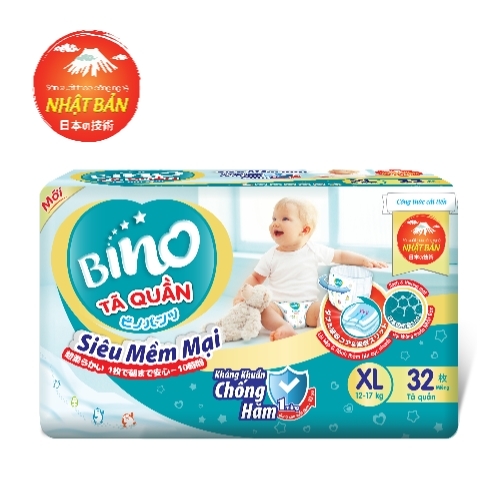 Tã quần bino mới kháng khuẩn m40 / l36 / xl32 / xxl28