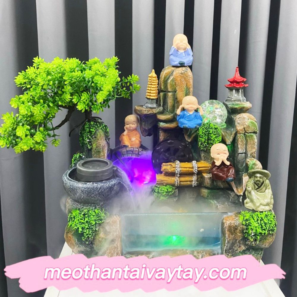 -24% thác nước phong thủy hòn non bộ mini thư giãn tài lộc