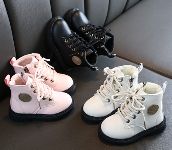 Giày da cao cổ cho bé gái bé trai trẻ em boot cổ thấp siêu đẹp