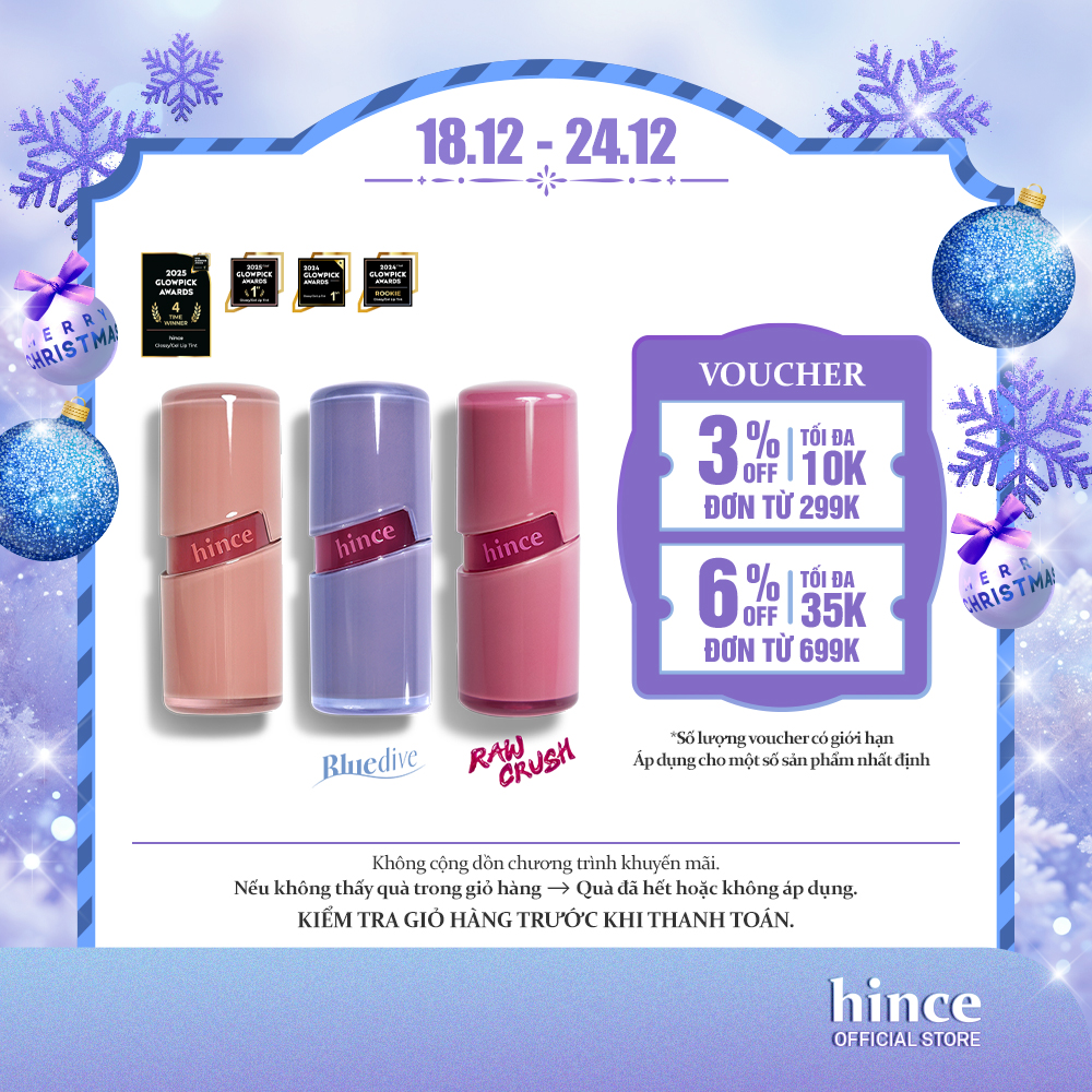 Son gel tint căng bóng tự nhiên hince Raw Glow Gel Tint 4ml