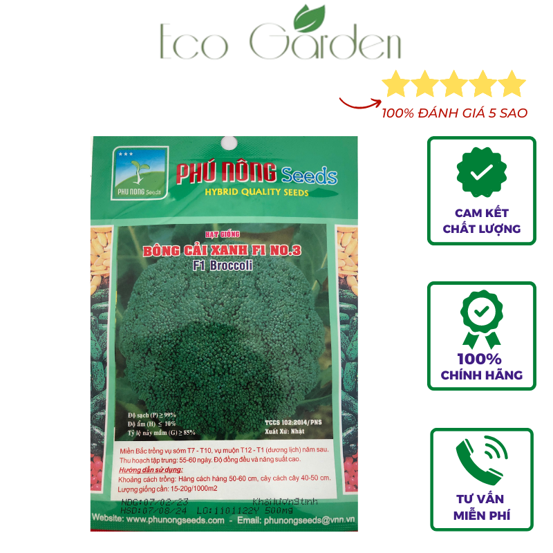 Hạt Giống Bông Cải Xanh F1 No.3 - 0.5Gr 02