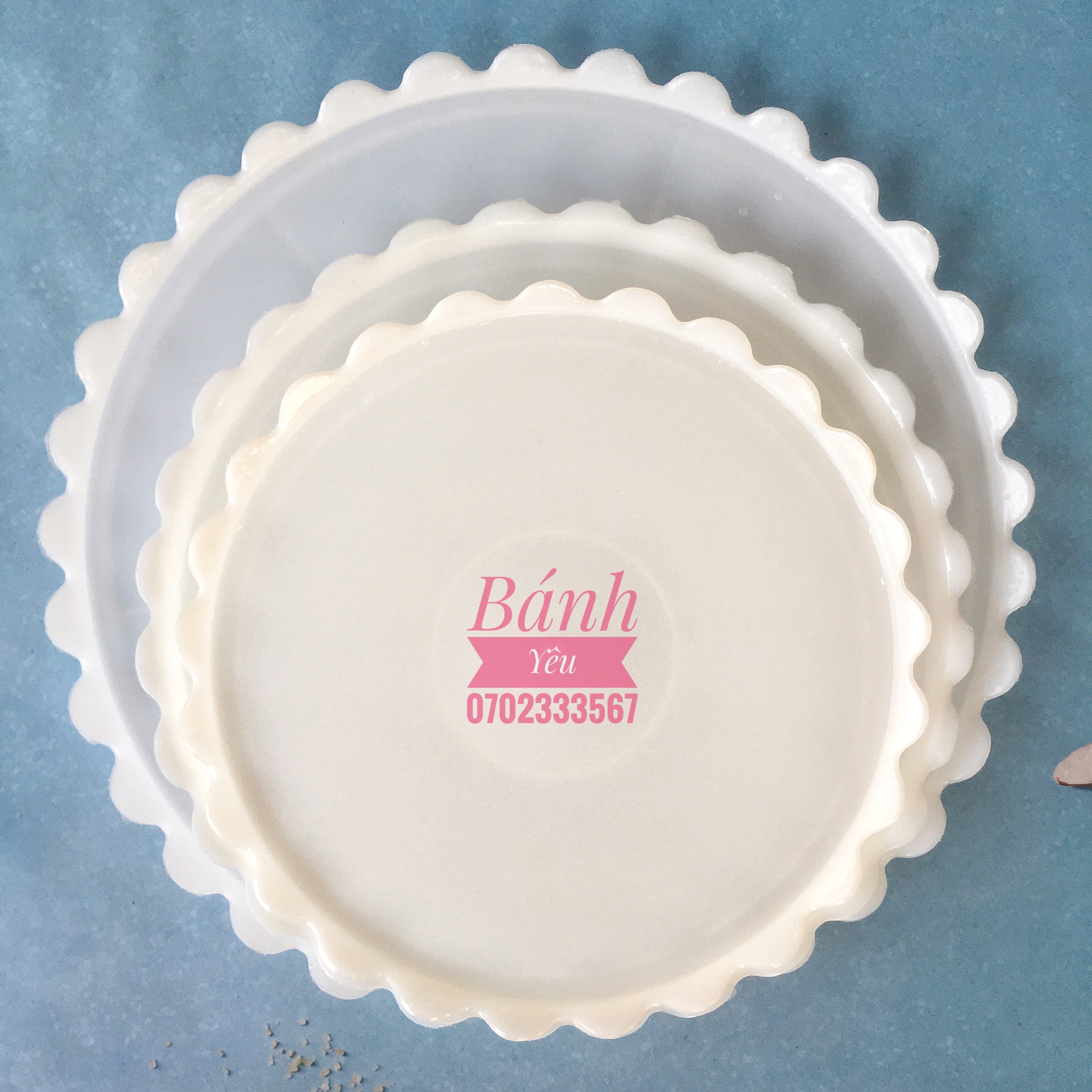 Dĩa nhựa đựng bánh kem/rau câu