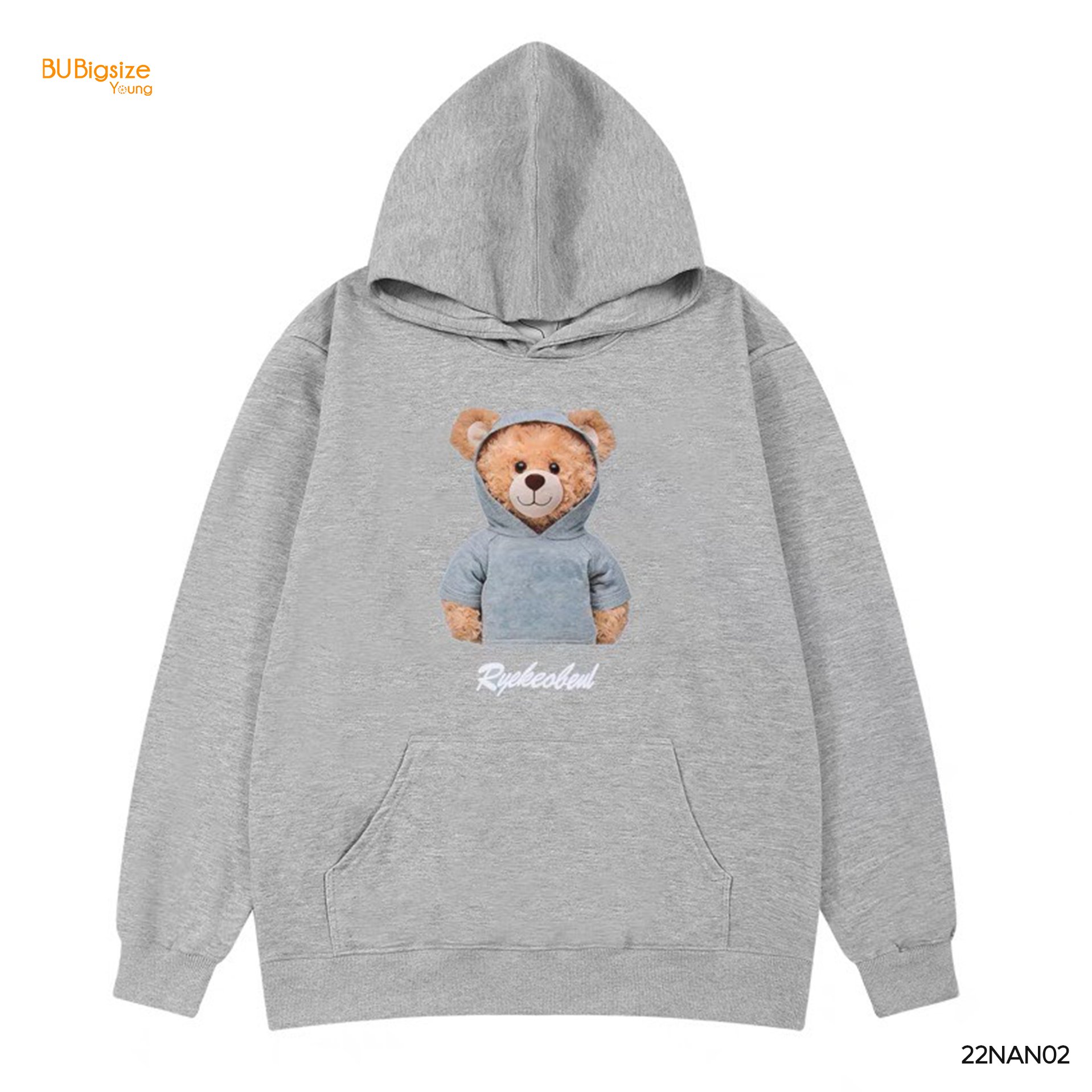 Áo hoodie hình gấu mặc hoodie bigsize - 22nan02 -