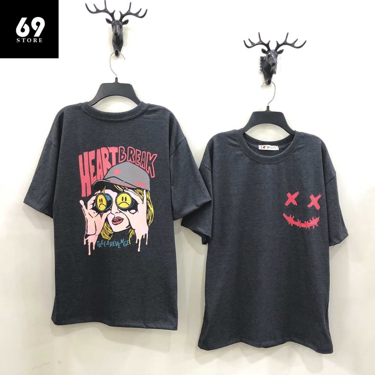 Áo thun tay lỡ form rộng unisex