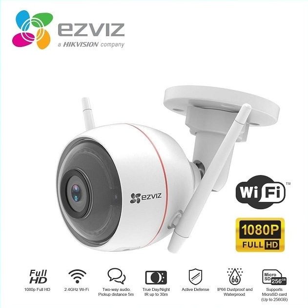Camera wifi ezviz ngoài trời c3n 2.0mp 1080p có màu ban đêm