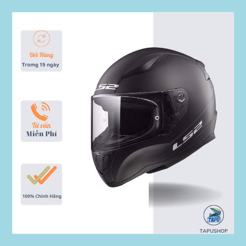Mũ bảo hiểm fullface ls2 ff353 rapid đen nhám