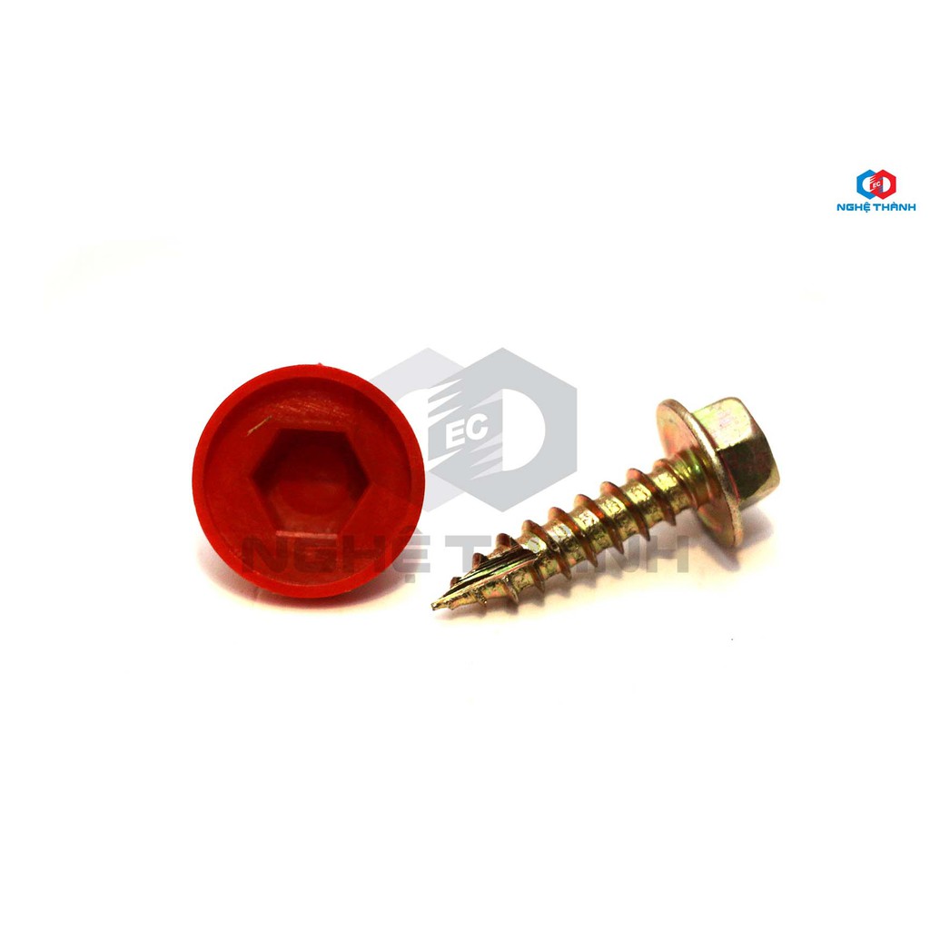 Bộ vít bắn gỗ - vít gỗ + nắp chụp lục giác nhựa pe hiệu ec