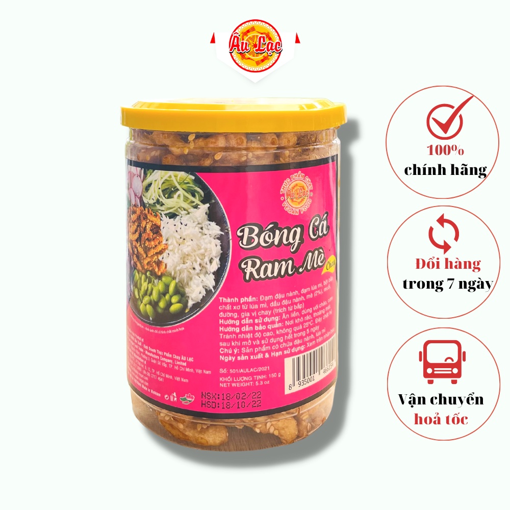Bóng cá ram mè 150g - thực phẩm chay âu lạc, đồ chay