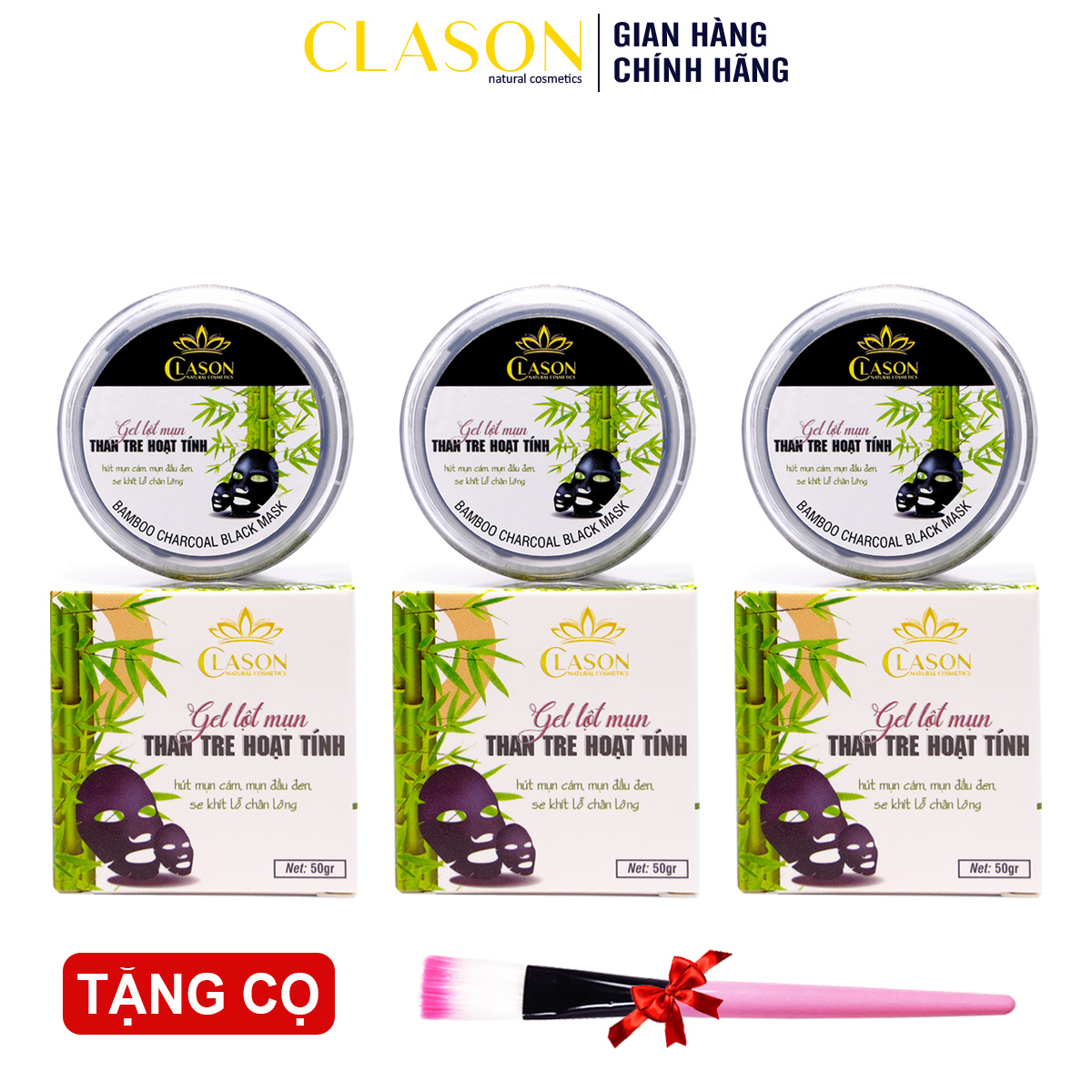 3 Gel lột mụn đầu đen toàn mặt than tre hoạt tính handmade siêu dính CLASON, Keo lột mụn cám làm sạch sâu hỗ trợ giảm mụn cho vùng mũi