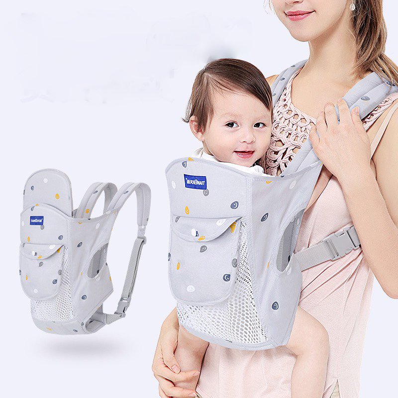 Địu em bé sơ sinh 4 tư thế có đỡ cổ đa năng cho bé mặt lưới thoáng khí gọn nhẹ
