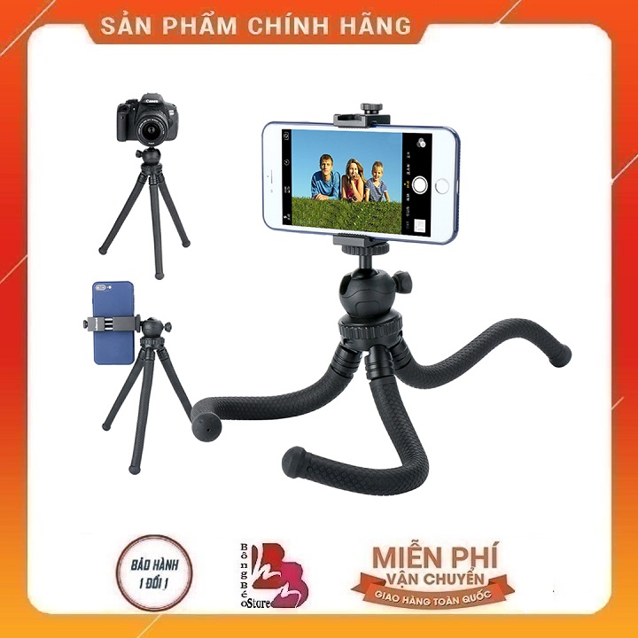 [Giảm Ngay 15K] Giá đỡ điện thoại/máy ảnh Selfiecom MT04 dạng tripod 3 chân bạch tuộc uốn dẻo