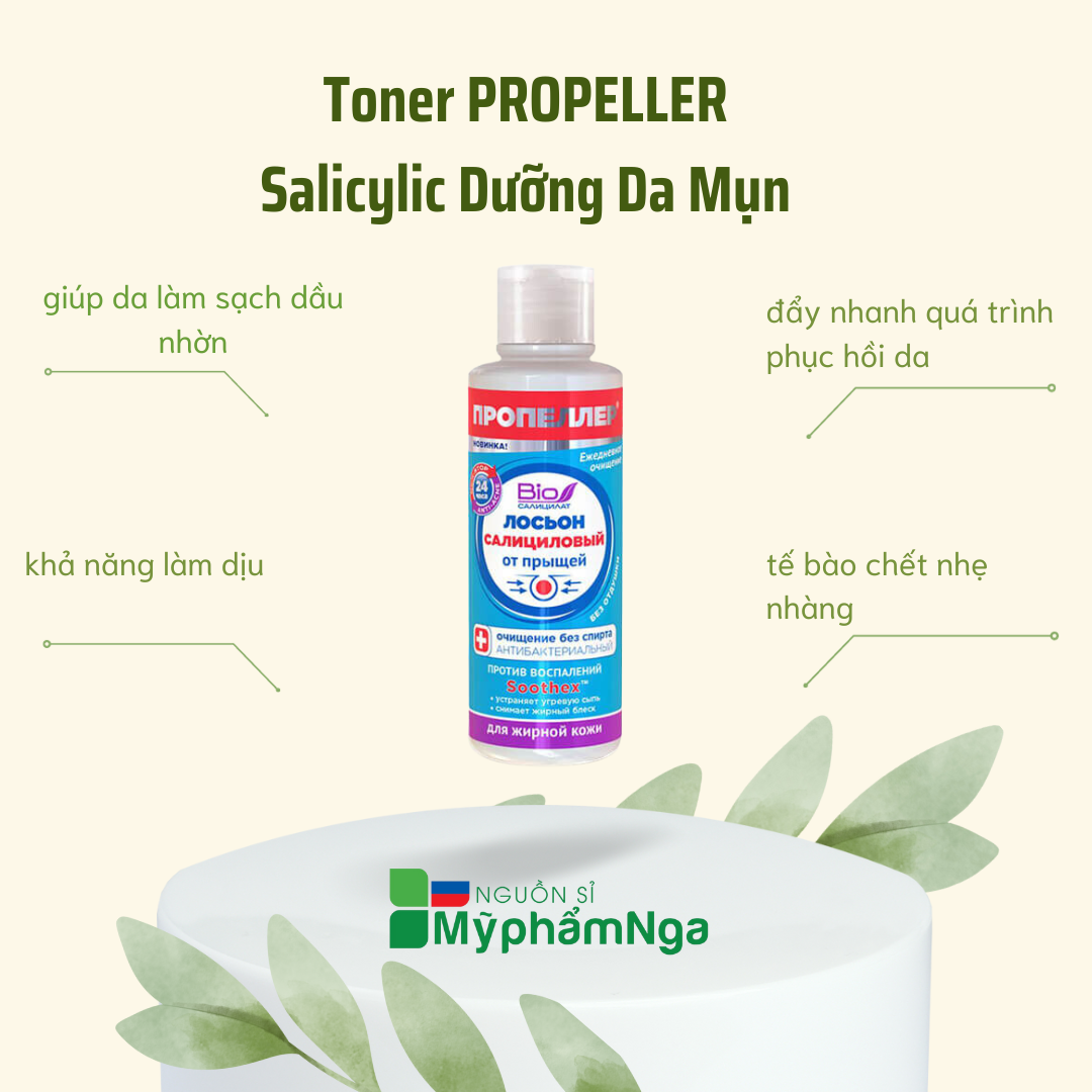 Toner giảm mụn Propeller SOS vạch tím