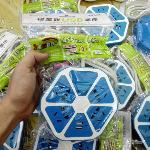 Ổ điện trái cam kèm 2 cổng USB