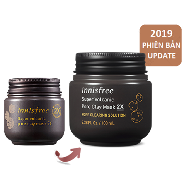 Mặt Nạ Đất Sét Innisfree Super Volcanic Pore Clay Mask 2X 100ml - Mẫu mới