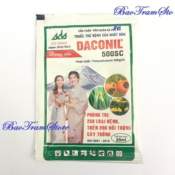 Sản phẩm trừ nấm cho phong lan, cây trồng Daconil 500SC gói 20ml