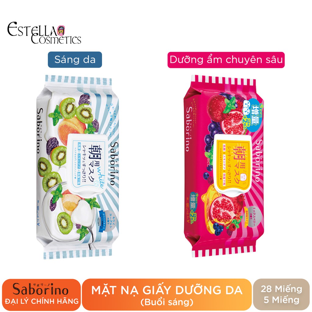 Mặt nạ dưỡng ẩm làm sáng da buổi sáng Saborino Morning Facial Sheet Mask, cam kết sản phẩm đúng mô tả, chất lượng đảm bảo