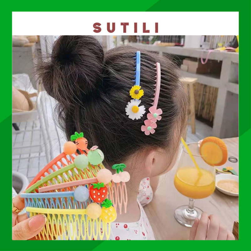 Lược cài tóc hình hoa dễ thương cho bé Sutili