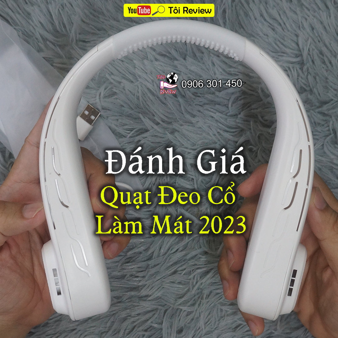 Quạt sạc đeo cổ tích điện, quạt sạc, quạt làm mát