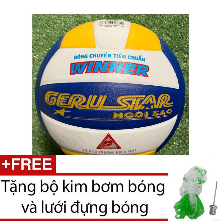 Bóng chuyền số 5 Geru Star Winner-Tặng kim bơm và lưới đựng bóng