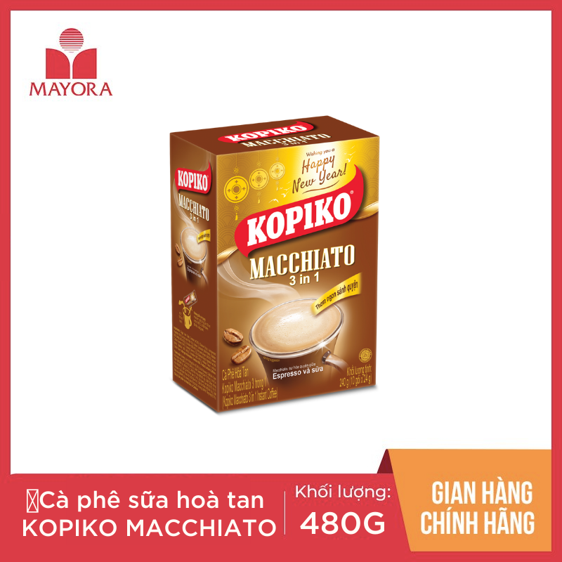 Cà phê sữa hòa tan kopiko macchiato phiên bản hộp tết 240g