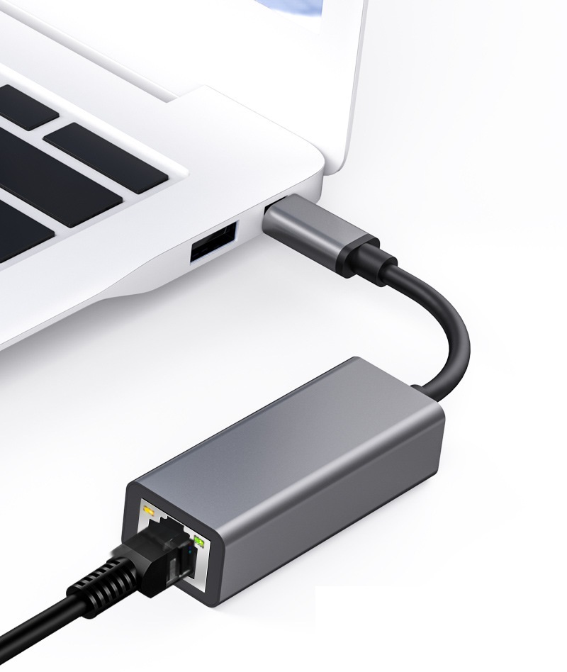 Cáp USB Type-C to Lan Gigabit kết nối mạng internet cho Máy tính, Điện thoại