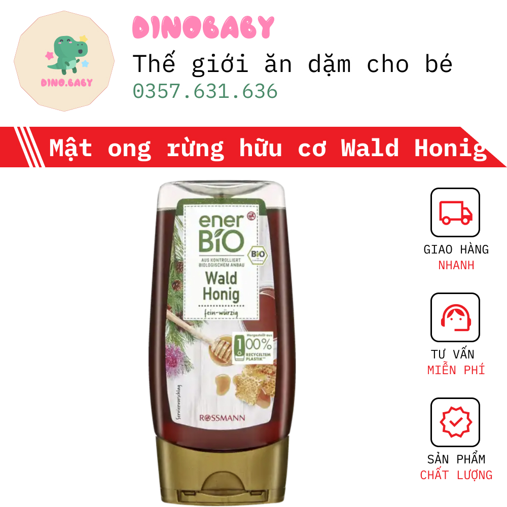 Mật ong rừng hữu cơ Wald Honig mẫu mới, hàng Đức Date 2024