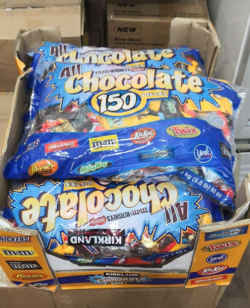 SOCOLA TỔNG HỢP ALL CHOCOLATE 150 VIÊN KIRKLAND MỸ 2.55kg