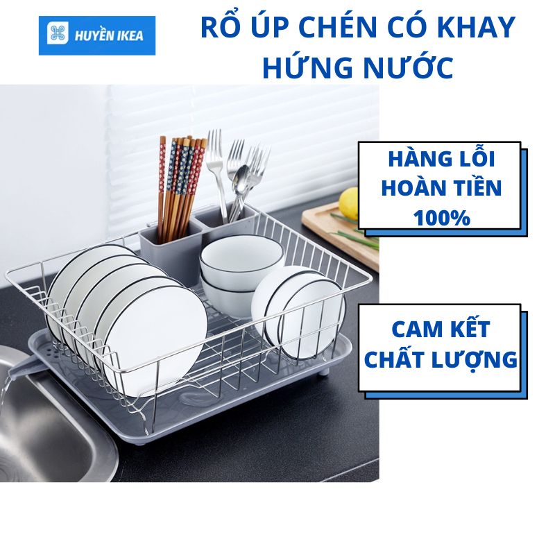 Rổ úp chén thông minh có khay hứng nước