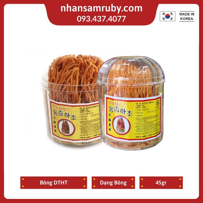 Bông đông trùng hạ thảo hàn quốc 45g