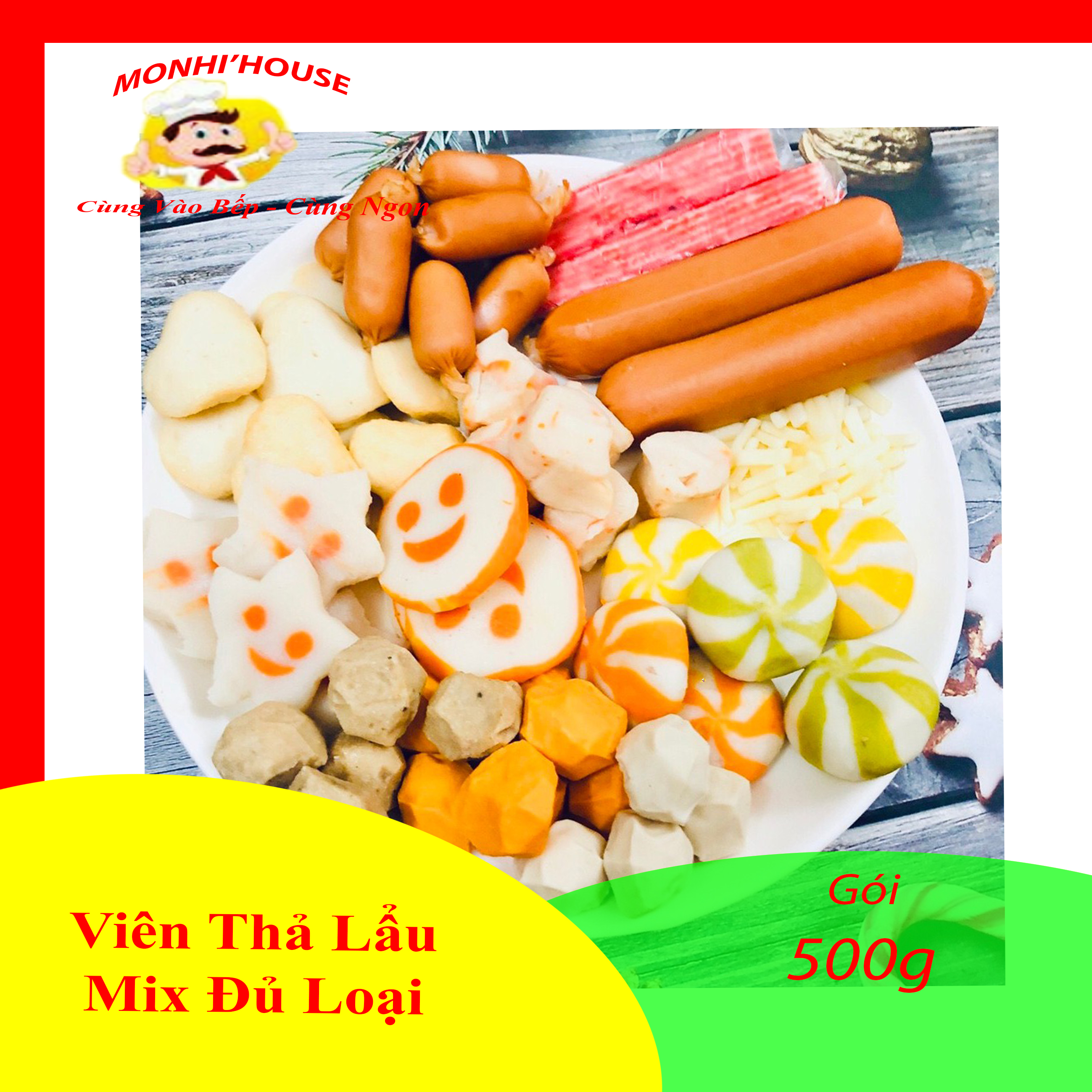 500g viên thả lẩu thập cẩm đủ loại