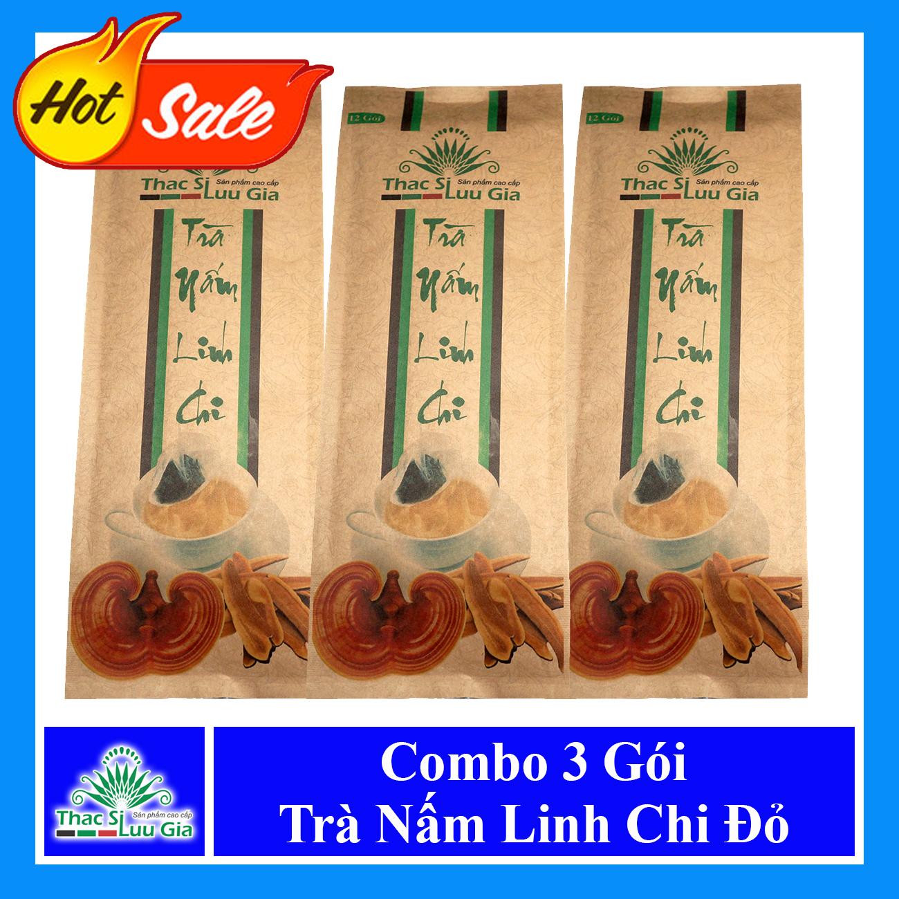 Combo 3 gói trà nấm linh chi đỏ