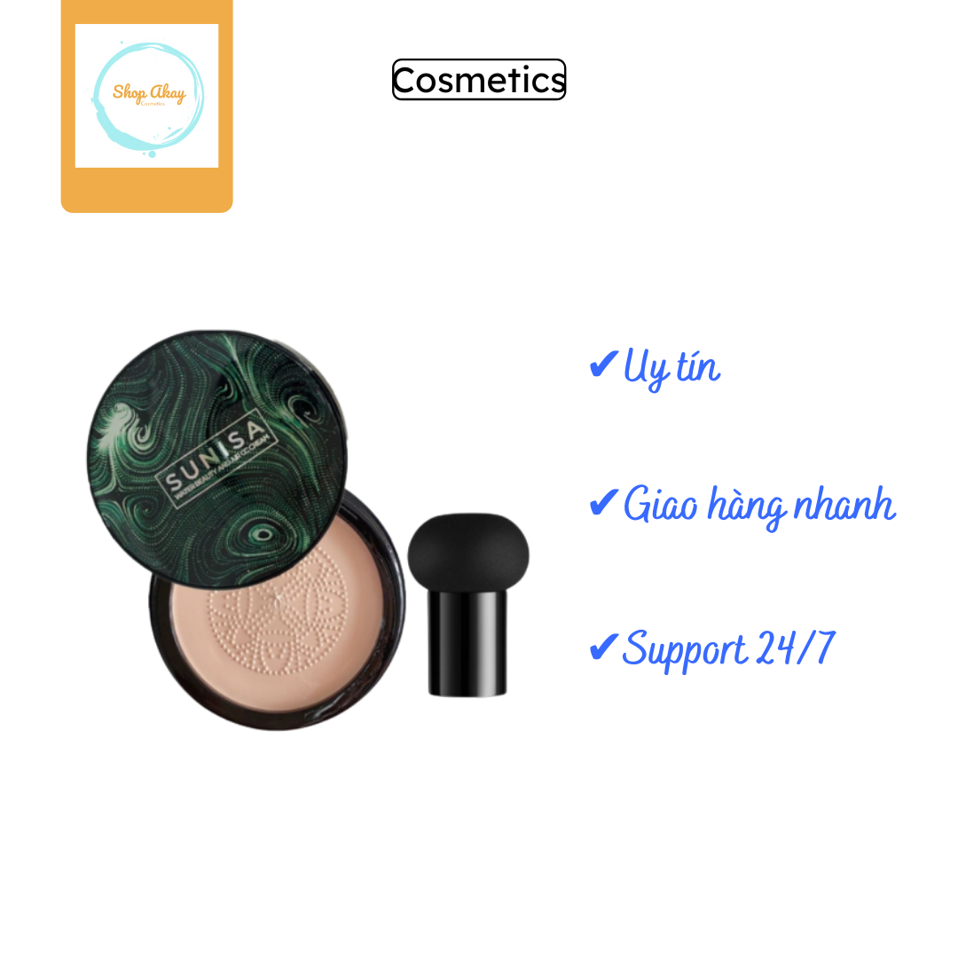 Phấn nước Sunisa, kem nền Sunisa che khuyết điểm hoàn hảo, CUSHION