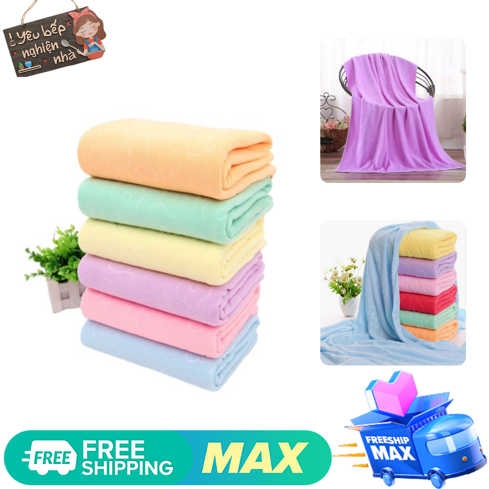 Bộ 2 Khăn Tắm Xuất Nhật,  Khăn Tắm Khổ Lớn Có Họa Tiết, Bộ 2 Khăn Tắm Cao Cấp Siêu Mềm Mịn, Khăn Mặt, Khăn Choàng, Khăn Quấn