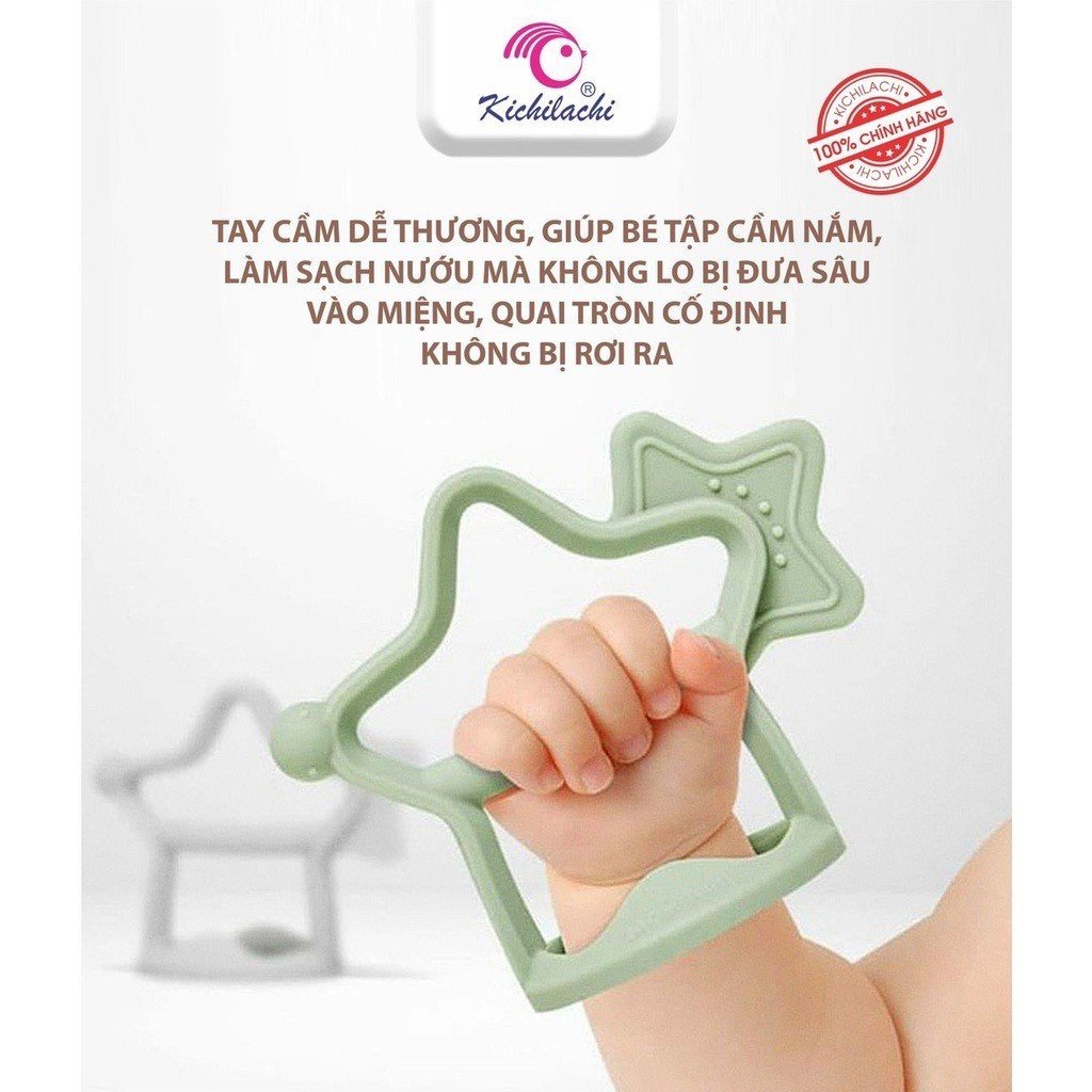 Gặm nướu Silicon Kichilachi chính hãng hình ngôi sao an toàn cho bé