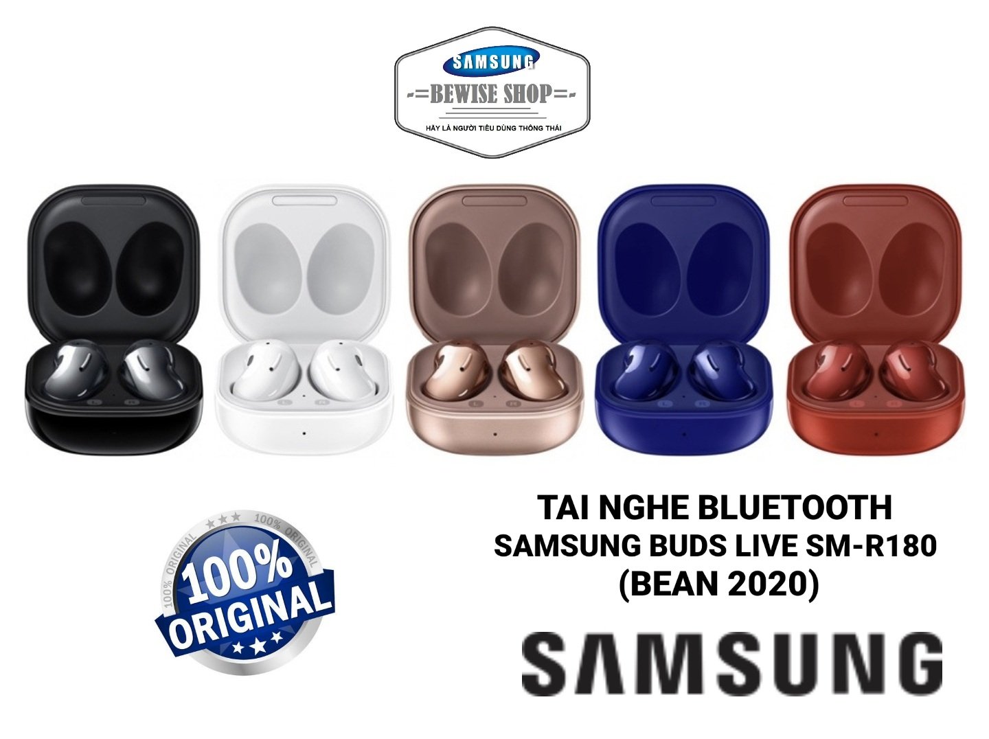 Tai Nghe Bluetooth Samsung Galaxy Buds Live ( Bean ) SM-R180 2020 - Hàng Chính Hãng