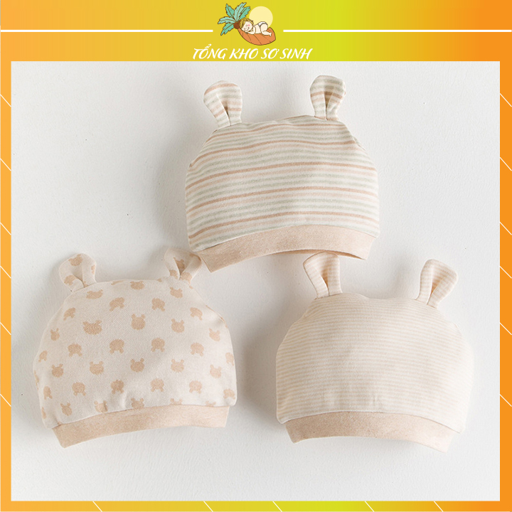 Mũ che thóp cho bé sơ sinh, mũ cotton hữu cơ tự nhiên giữ ấm đầu cho bé, mũ giữ ấm đầu cho bé, mũ che thóp cho trẻ sơ sinh