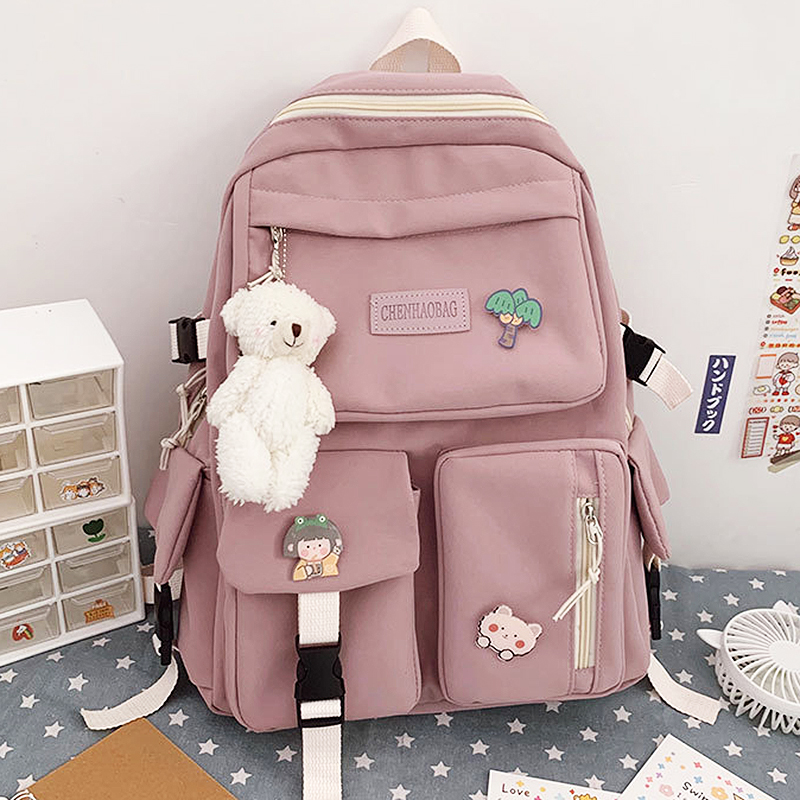 (TẶNG KÈM STICK) Balo Học Sinh Sinh Viên Đa Năng Phong Cách Ulzzang Hàn Quốc D1482