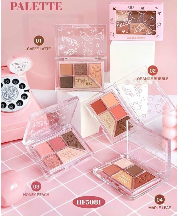 Bảng phấn mắt sivanna colors crystal eye shadow palette hf5081 5 ô