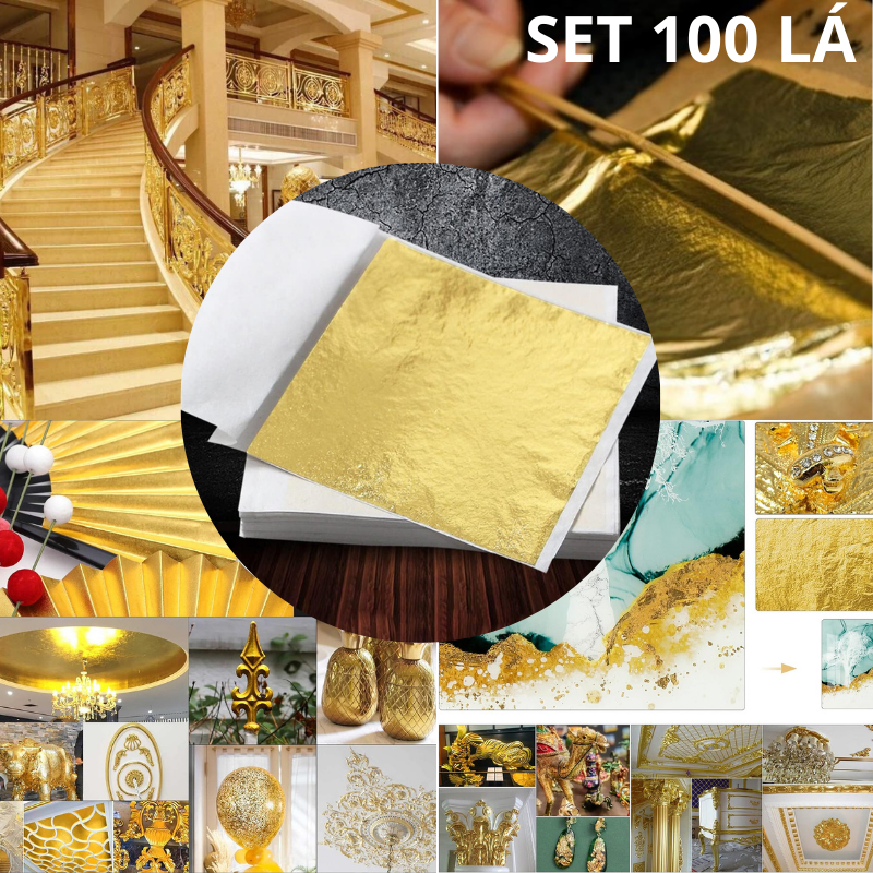 100 Lá Vàng 24K Nhật Bản, Chuyên Dát Vàng, Phào chỉ PU