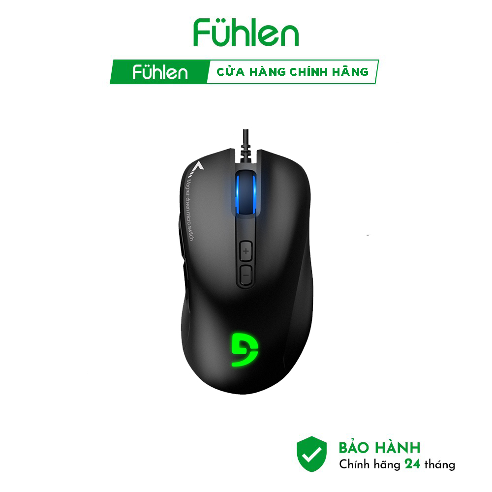 Chuột máy tính Gaming Fuhlen G90 Pro X Black có dây chính hãng Fuhlen - Bảo hành 2 năm