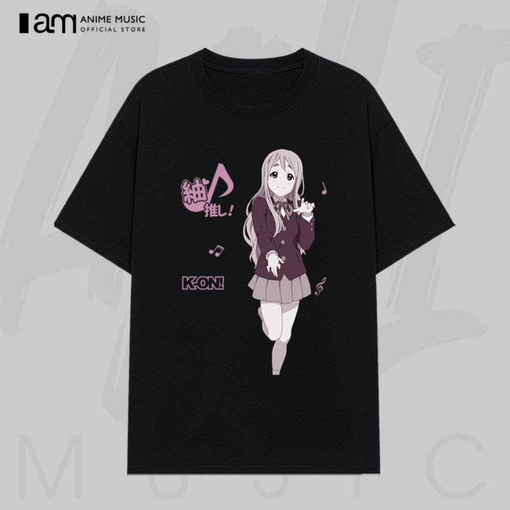 Áo thun Unisex K-On! Tsumugi Oshi! Shirt Oversized 100% Cotton (Black) ngắn tay | BASIC ANIME STORE