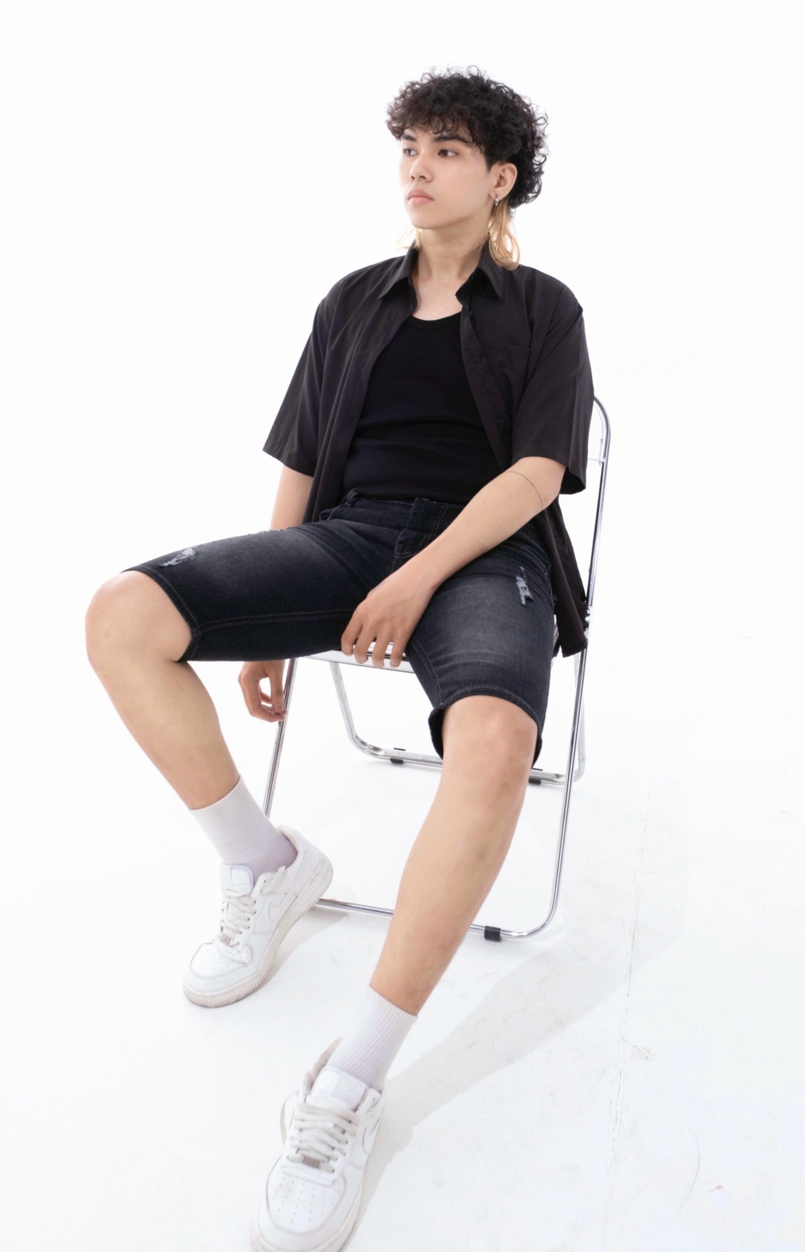 Quần short jean nam SQ06 QUẦN SHORT BÒ NAM co giãn ống đứng nút gài hình thật hàng mới